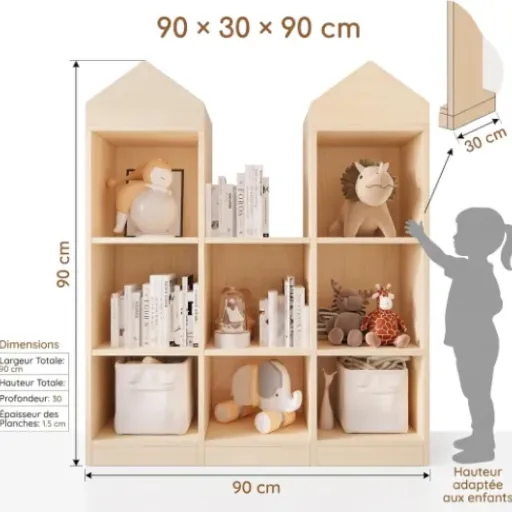 Test Garvee Bibliothèque Enfant Château : un meuble mignon qui fait le job pour les petits