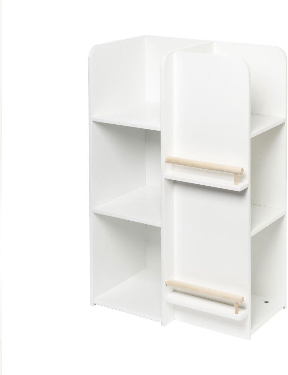 Bibliothèque Multi-Faces Blanc et Naturel 2-12 Ans