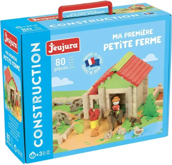 8232-MA Premiere Petite Ferme en BOIS-80 Pieces Jeu de Construction en Bois, 8232, Taille Unique