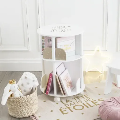 Test Atmosphera Bibliothèque Enfant Ronde : un petit meuble pratique pour les livres des kids