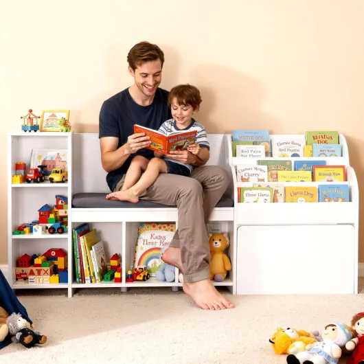 Banc de Rangement pour Enfants 170 x 40 x 80 cm, bibliothèque en Bois avec Rangement de Jouets, Banc de Lecture avec Dossier, Grand Coffre à Jouets pour Salle de Jeux, Salon ou entrée, Blanc Blanc 66.93 x 15.75 x 31.5 pulgadas Coin de lecture