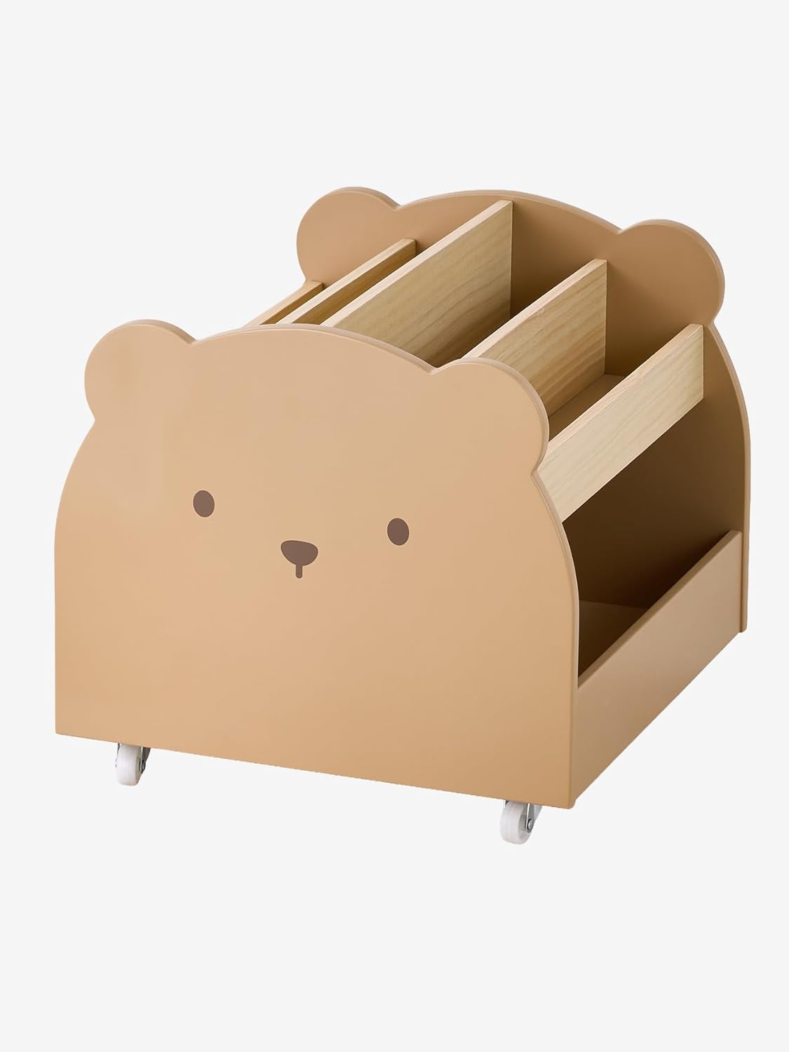 Bibliothèque enfant à roulettes OURSON moka TU